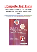 Goulds Pathophysiology For The Health Professions 6th Edition Hubert Test Bank