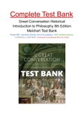 Great Conversation Historical Introduction to Philosophy 8th Edition Melchert Test Bank