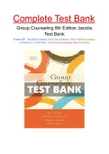 Group Counseling 8th Edition Jacobs Test Bank