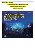 Test Bank for Accounting Information Systems 16th Edition by Romney; Steinbart; All Chapters 1 to 24 Covered, ISBN: 9780138099497(100% Verified Edition)