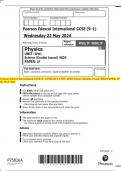 Pearson Edexcel International GCSE (9–1) PHYSICS UNIT: 4PH1 Science (Double Award) 4SD0 PAPER: 1P  Q[ MAY 2024 