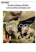 Test Bank For Principles of Biology, 4th Edition by Brooker & Widmaier, All Chapters 1 to 47  Covered, Verified Latest Edition, ISBN: 9781265123659