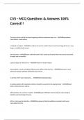  CVS - MCQ Questions & Answers 100% Correct!!