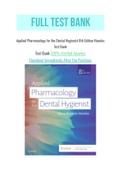 Applied Pharmacology for the Dental Hygienist 8th Edition Haveles Test Bank