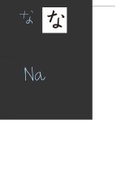 Japanese Hiragana N-Line Flashcards