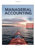 Managerial Accounting Tools for Business Decision Making 8th Edition Weygandt Test Bank  | Complete Guide A+|Instant download .