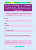 I (H) unit 4 Personal 9th, 5th amendment  privacy Griswold v Connecticut and Roe  v Wade Questions and Correct Answers  | Latest Update