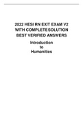 2022 HESI RN EXIT EXAM V2 WITH COMPLETE SOLUTION BEST VERIFIED ANSWERS 