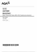 AQA GCSE HISTORY Paper 1 Section A/C MARK SCHEME (8145/1A/C: Russia)2024