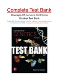 Concepts Of Genetics 3rd Edition Brooker Test Bank