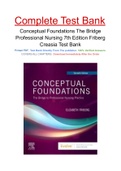 Conceptual Foundations The Bridge Professional Nursing 7th Edition Friberg Creasia Test Bank