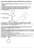 ACS ORGANIC CHEMISTRY II FINAL EXAMINATION FULLY SOLVED -1