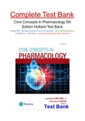 Core Concepts in Pharmacology 5th Edition Holland Test Bank