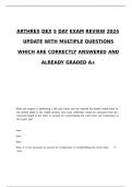 ARTHREX DEX 5 DAY EXAM REVIEW 2024 UPDATE WITH MULTIPLE QUESTIONS WHICH ARE