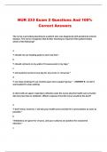 NUR 233 Exam 2 Questions And 100% Correct Answers