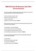 NUR 233 Exam #4 Questions And 100% Correct Answers