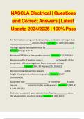 NASCLA Electrical | Questions and Correct Answers | Latest Update 2024/2025 | 100% Pass