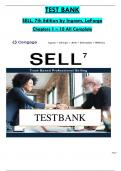 TEST BANK  SELL, 7th Edition by Ingram, LaForge  Chapters 1 – 10 All Complete 