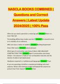 NASCLA BOOKS COMBINED | Questions and Correct Answers | Latest Update 2024/2025 | 100% Pass