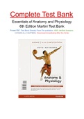 Essentials of Anatomy and Physiology 6th Edition Martini Test Bank