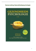 Samenvatting Gezondheidspsychologie - 4e editie