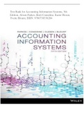 Test Bank for Accounting Information Systems