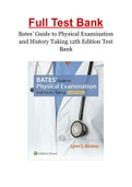 Bates’ Guide to Physical Examination and History Taking 12th Edition Test Bank