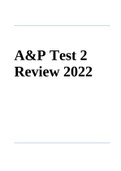 A&P Test 2 Review 2022