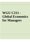 WGU C211 - Global Economics for Managers