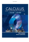 Calculus Early Transcendental Functions 7th Edition Larson Solutions Manual|Guide A+