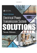 Electric Power Distribution Engineering 3rd Edition Gonen Solutions Manual|Guide A+