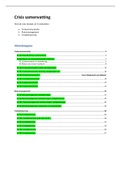 Samenvatting CRISIS blok B (risicocommunicatie, crisisbeheersing, risicomanagement)