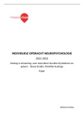 Examenopdracht neuropsychologie