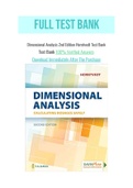 Dimensional Analysis 2nd Edition Horntvedt Test Bank