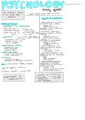 Psychological Study Cheat Sheet