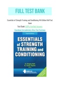 Essentials of Strength Training and Conditioning 4th Edition Haff Test Bank