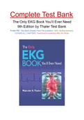 The Only EKG Book You’ll Ever Need 9th Edition by Thaler Test Bank