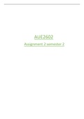 AUE2602 ASSIGNMENT 2 SEMESTER 2 2022