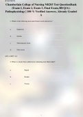 NR283 Test QuestionBank (Exam 1, Exam 2, Exam 3, Final Exam,300 Q/A): Pathophysiology | 100 % Verified Answers, Already Graded A