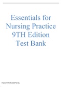 Essentials for Nursing Practice 9th Edition Potter Perry Test Bank