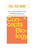 Concepts of Biology 1st Edition Fowler Test Bank