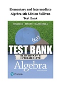 Elementary and Intermediate Algebra 4th Edition Sullivan Test Bank