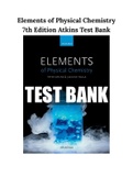 Elements of Physical Chemistry 7th Edition Atkins Test Bank