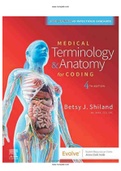 Medical Terminology and Anatomy for Coding 4th Edition Shiland Test Bank