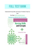 Fundamental Nursing Skills and Concepts 11th Edition Timby Test Bank