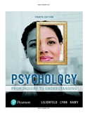 Psychology From Inquiry to Understanding 4th Edition Lilienfeld Solutions Manual