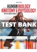 TEST BANK for Human Biology, Anatomy & Physiology for the Health Sciences. 2nd Edition by Wendi Roscoe. All Chapters 1-24. (Complete Download)