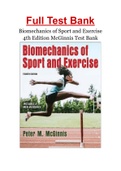 Biomechanics of Sport and Exercise 4th Edition McGinnis Test Bank