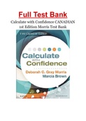 Calculate with Confidence CANADIAN 1st Edition Morris Test Bank