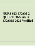 NURS 623 EXAM  QUESTIONS AND ANSWERS 2022 Verified